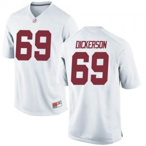 Men's Alabama Crimson Tide #69 Landon Dickerson White Replica NCAA College Football Jersey 2403FMTV3
